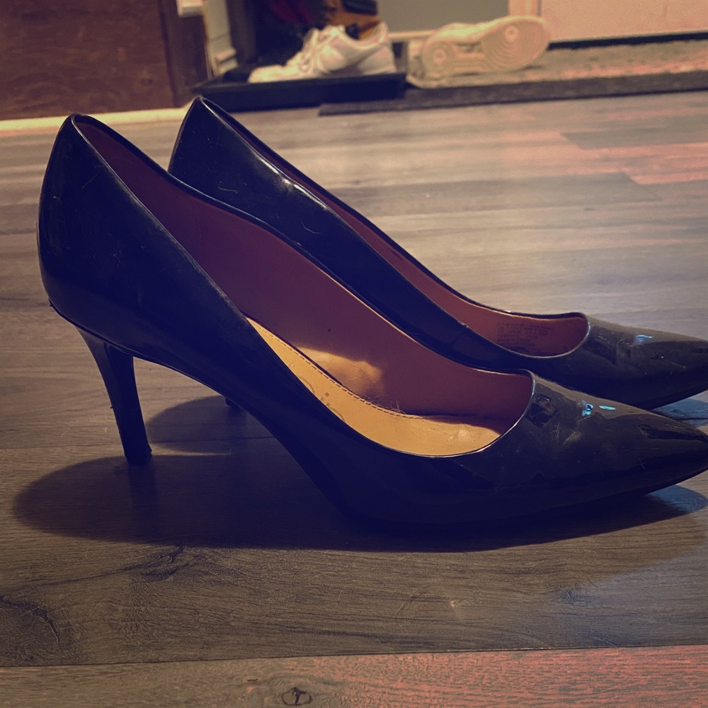 CK black high heels